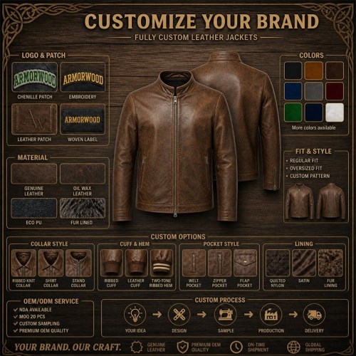Men's Cold Oak Brown Heritage Leather Jacket, Plain Swedish Cut
