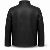 Men's Matte Black Forest Commuter Leather Jacket, Finnish Cut