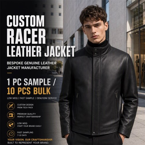 Men's Matte Black Forest Commuter Leather Jacket, Finnish Cut