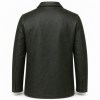 Men's Deep Forest Green Field Leather Jacket, Plain Finnish Cut
