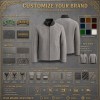 Men's Mist Grey Wool Collar Leather Jacket, Plain Finnish Cut