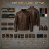 Men's Deep Brown Vegetable Tanned Leather Jacket, Finnish Cut