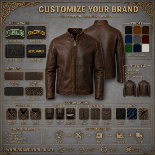 Men's Deep Brown Vegetable Tanned Leather Jacket, Finnish Cut