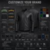 Men's Matte Black Lightweight Racer Leather Jacket, Danish Cut