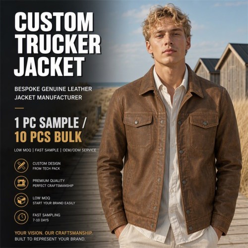 Men's Malt Brown Soft Outdoor Leather Jacket, Plain Danish Cut