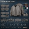 Men's Chinchilla Grey Relaxed Bomber Leather Jacket, Danish Cut