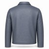 Men's Coastal Grey Blue Relaxed Commuter Leather Jacket, Danish Cut