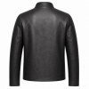 Men's Matte Black Thick Racer Leather Jacket, Lithuanian Cut