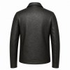 Men's Charcoal Black Urban Biker Leather Jacket, Romanian Cut