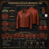 Men's Clay Red Brown Retro Leather Jacket, Plain Romanian Cut