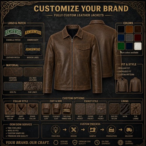 Men's Acorn Brown Outdoor Leather Jacket, Plain Bulgarian Cut