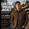 Men's Acorn Brown Outdoor Leather Jacket, Plain Bulgarian Cut