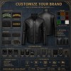 Men's Deep Black Windproof Leather Jacket, Plain Estonian Cut