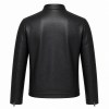 Men's Obsidian Black Lightweight Racer Leather Jacket, Malta Cut