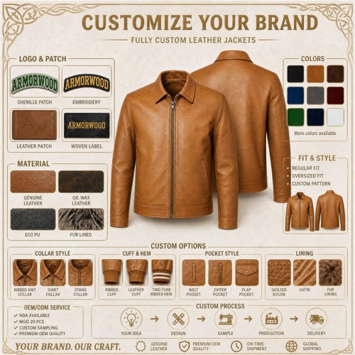 Men's Sand Gold Brown Tumbled Leather Jacket, Plain Malta Cut