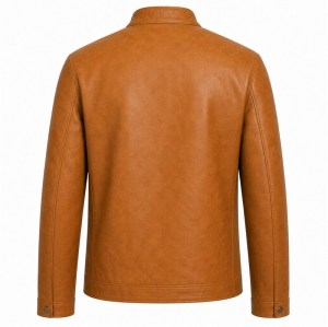 Men's Desert Ochre Cafe Racer Leather Jacket, Australian Cut