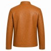 Men's Desert Ochre Cafe Racer Leather Jacket, Australian Cut