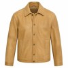 Men's Dune Wheat Veg Tanned Retro Leather Jacket, Australian Cut