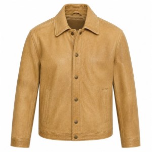 Men's Dune Wheat Veg Tanned Retro Leather Jacket, Australian Cut