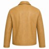 Men's Dune Wheat Veg Tanned Retro Leather Jacket, Australian Cut