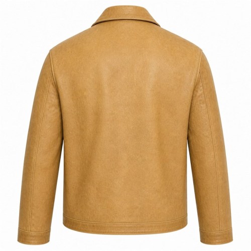 Men's Dune Wheat Veg Tanned Retro Leather Jacket, Australian Cut