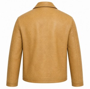 Men's Dune Wheat Veg Tanned Retro Leather Jacket, Australian Cut