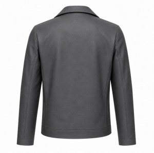 Men's Charcoal Grey Urban Biker PU Leather Jacket, Australian Cut