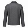 Men's Charcoal Grey Urban Biker PU Leather Jacket, Australian Cut