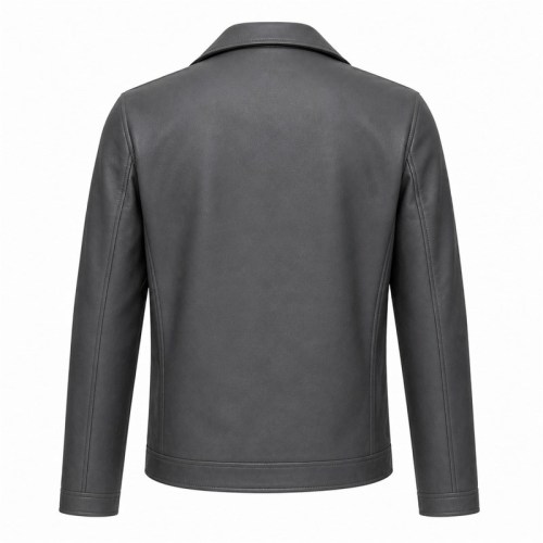 Men's Charcoal Grey Urban Biker PU Leather Jacket, Australian Cut