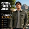 Men's Rainforest Mud Green Outdoor Leather Jacket, Brazilian Cut