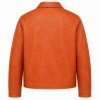 Men's Tropical Clay Orange Casual Leather Jacket, Colombian Cut