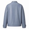 Men's Cold Mist Blue Relaxed Racer Leather Jacket, Korean Cut