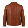 Men's Vintage Terracotta Brown Heritage Leather Jacket, Korean Cut