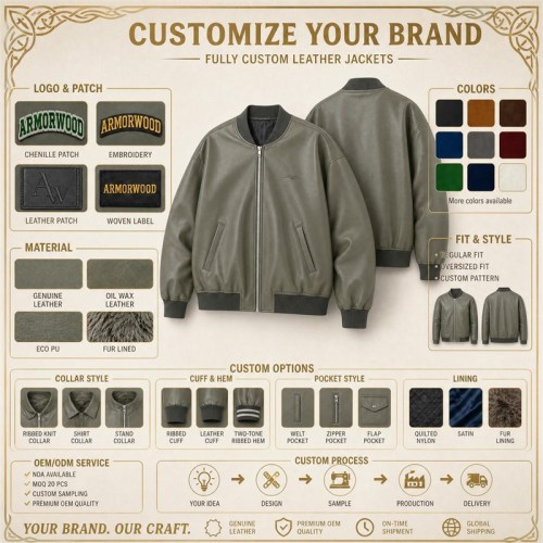 Men's Grey Olive Spliced Vegan Leather Varsity Jacket, Korean Cut