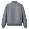 Men's Mineral Stone Grey Blue Bomber Leather Jacket, Peruvian Cut