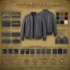 Men's Charcoal Grey Minimalist Vegan Leather Varsity Jacket, Japanese Cut