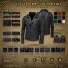 Men's Deep Charcoal Slim Biker PU Leather Jacket, Japanese Cut