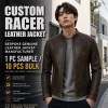 Men's Distressed Dark Tea Brown Leather Jacket, Japanese Cut
