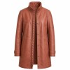 Men's Petra Rose Long Line Leather Jacket, Plain Jordanian Cut