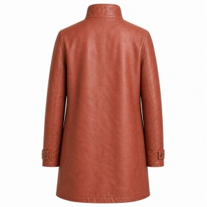 Men's Petra Rose Long Line Leather Jacket, Plain Jordanian Cut