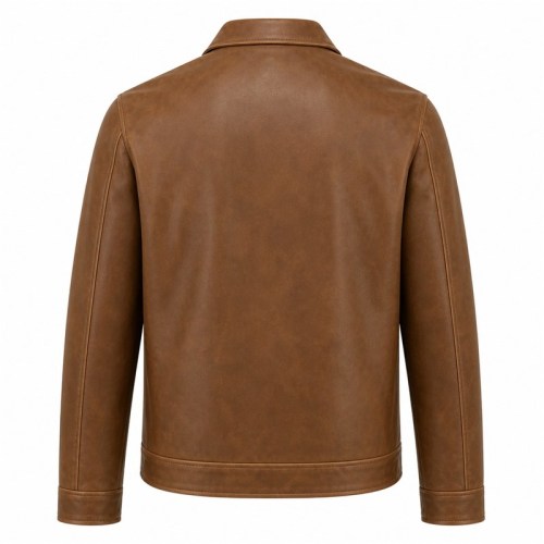 Men's Canyon Tea Brown Outdoor Leather Jacket, Plain Chilean Cut