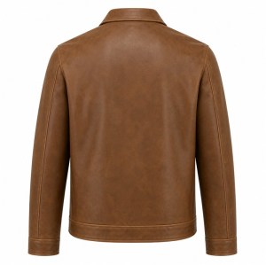 Men's Canyon Tea Brown Outdoor Leather Jacket, Plain Chilean Cut