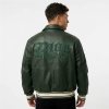 Custom Genuine Leather Varsity Jacket, 3D Embroidery, Custom Made to Order