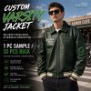 Custom Genuine Leather Varsity Jacket, 3D Embroidery, Custom Made to Order