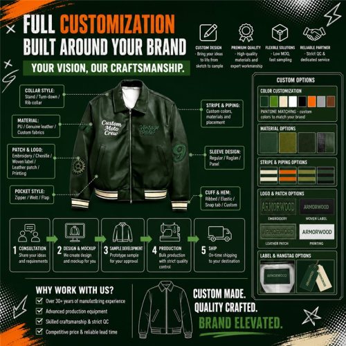 Custom Genuine Leather Varsity Jacket, 3D Embroidery, Custom Made to Order