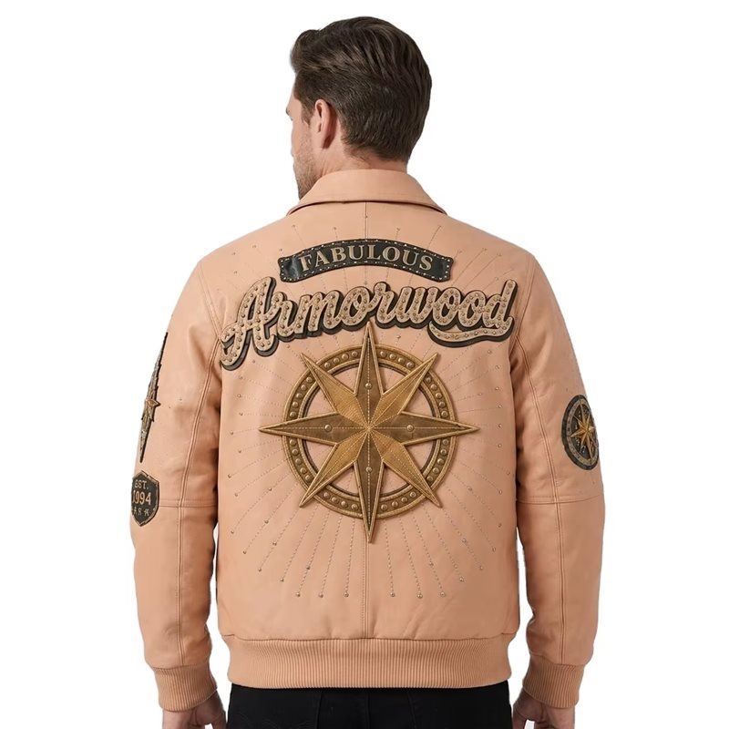 Designer Style Men Trendy Fashion Leather Varsity Jacket OEM