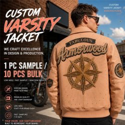 High Street Men Genuine Leather Jacket Custom, Rhinestone, Custom Made to Order