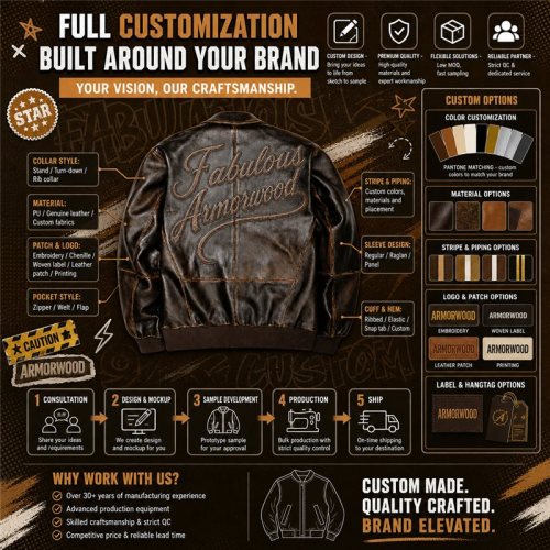 Embossed Lambskin Aviator Jacket for Men, Genuine Leather, 3D Embroidery