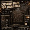 Embossed Lambskin Aviator Jacket for Men, Genuine Leather, 3D Embroidery