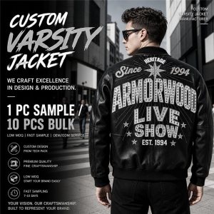 Luxury Rhinestone Leather Jacket for Men, Custom Made to Order